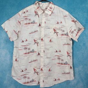 Mossimo Supply Co. Athletic Fit Button Up Men's Shirt, Cotton, Size XXL (2XL)